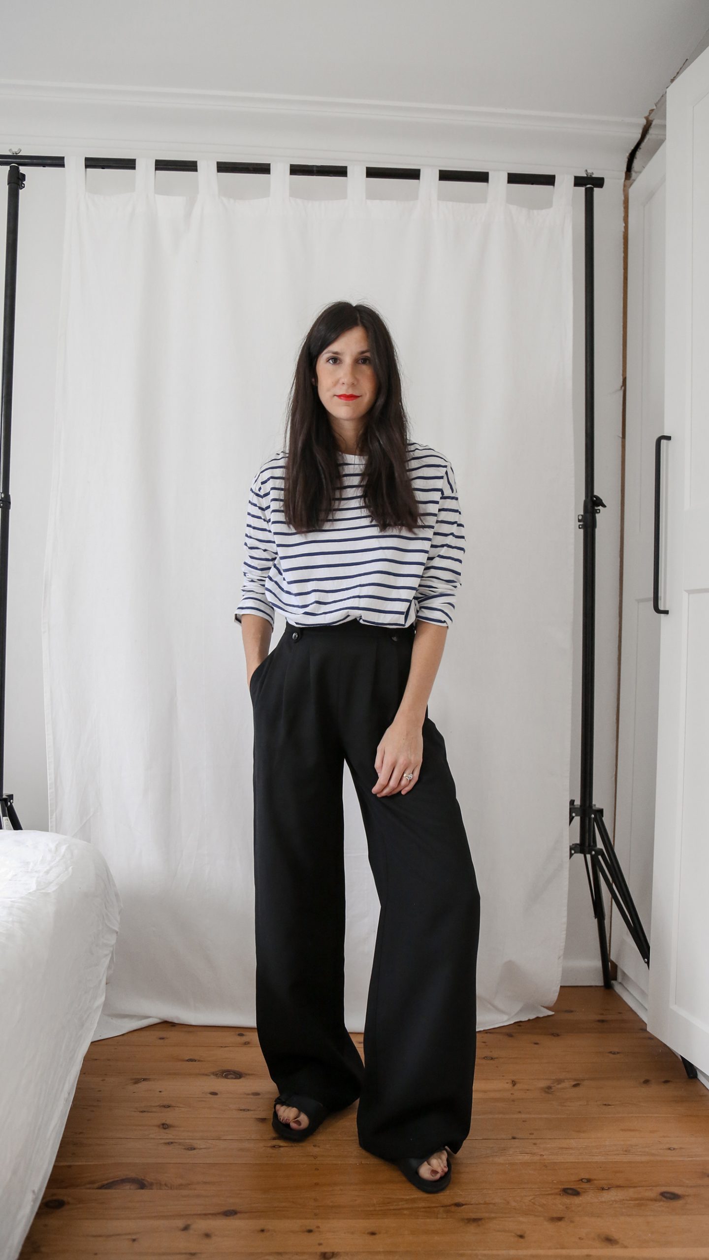 6 Methods to Put on the Sezane Loulou trousers 6 Methods to Put on the Sezane Loulou trousers